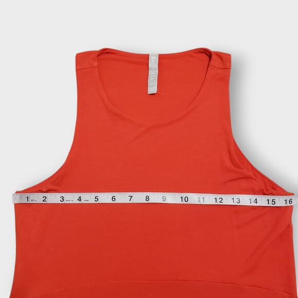 Athleta Womens Santorini Thera Tank Dress Orange Medium Modal Athleisure - Picture 9 of 10